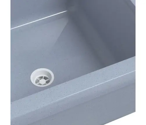 Izlietne, Stiprināma Pie Sienas, Pelēka, 40X40X24 Cm, Sveķi Vidaxl