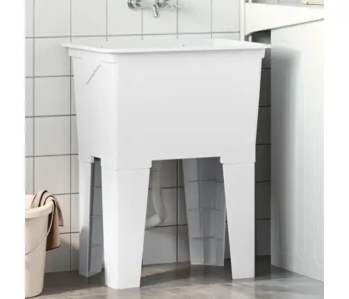 Praustuvas Skalbiniams, Baltos Spalvos, 59X41X75cm Derva