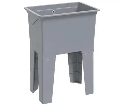 Veļas Bļoda, Pelēka, 59X41X75 Cm, Sveķi Vidaxl