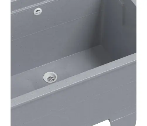 Veļas Bļoda, Pelēka, 59X41X75 Cm, Sveķi Vidaxl