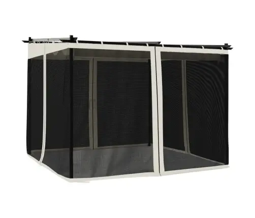 Võrkseintega Paviljon, Kreemjas, 3X3 M, Teras