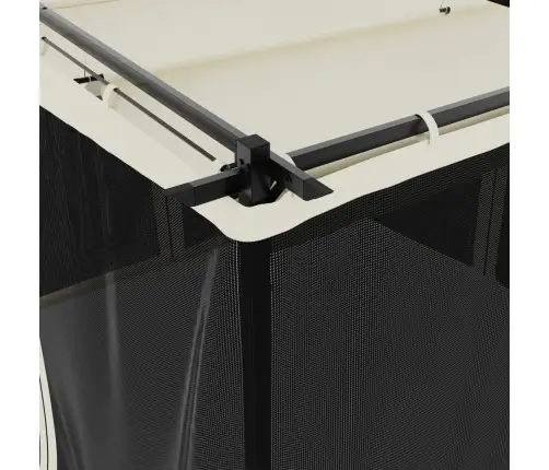 Võrkseintega Paviljon, Kreemjas, 3X3 M, Teras