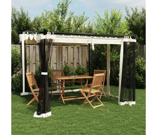 Võrkseintega Paviljon, Kreemjas, 3X3 M, Teras