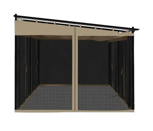 Dārza Nojume Ar Tīkla Sienām, 6X3 M, Tērauds Vidaxl