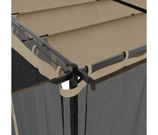 Dārza Nojume Ar Tīkla Sienām, 6X3 M, Tērauds Vidaxl