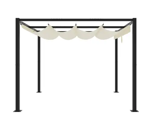 Sodo Pavėsinė Su Ištraukiamu Stogo Kremu 3X3 M Plieno