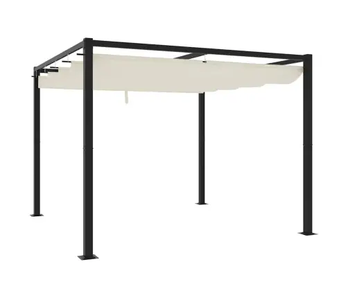 Sodo Pavėsinė Su Ištraukiamu Stogo Kremu 3X3 M Plieno