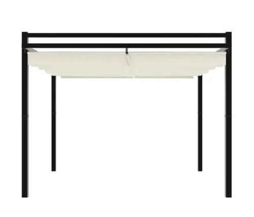 Sodo Pavėsinė Su Ištraukiamu Stogu, Kreminės, 3X3M, Aliuminis