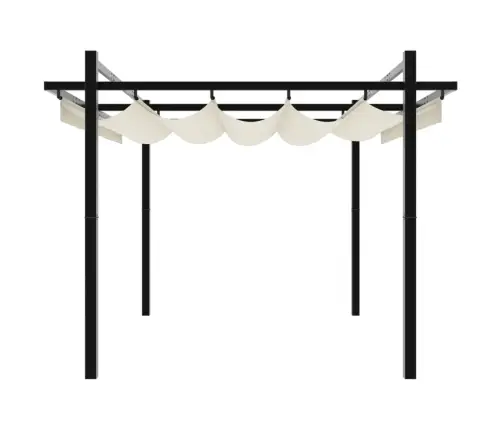 Sodo Pavėsinė Su Ištraukiamu Stogu, Kreminės, 3X3M, Aliuminis