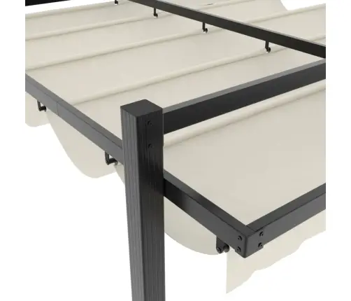 Sodo Pavėsinė Su Ištraukiamu Stogu, Kreminės, 3X3M, Aliuminis