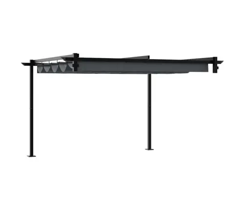 Sienā Piestiprināta Nojume Antracīta 3 X 3 M Tērauds Vidaxl