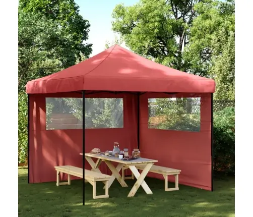 Saliekama Svinību Nojume, 2 Sānu Sienas, Vīnsarkana Vidaxl