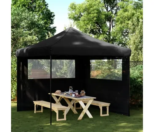 Saliekama Svinību Nojume, 2 Sānu Sienas, Melna Vidaxl