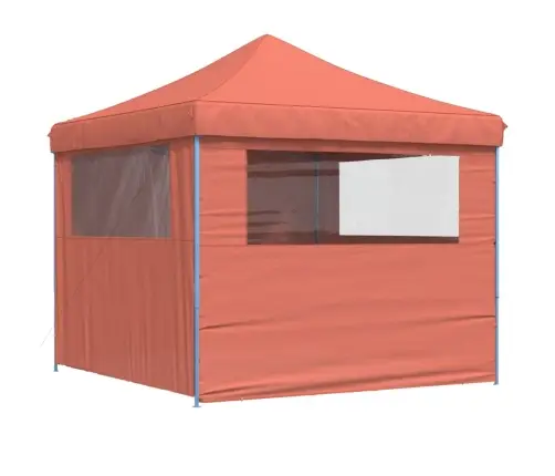 Saliekama Svinību Nojume, 4 Sānu Sienas, Sarkanbrūna Vidaxl