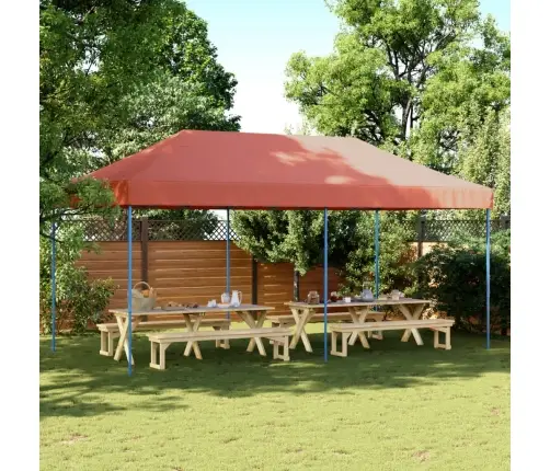 Išskleidžiama Proginė Palapinė, Terakota Spalvos, 580X292X315Cm