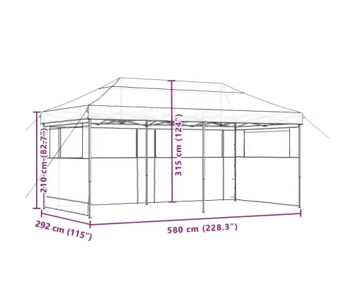 Kokkupandav Pop-Up Peotelk 3 Külgseinaga, Oranž