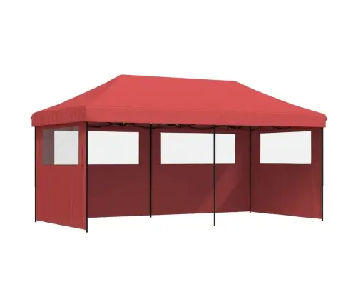 Išskleidžiama Proginė Palapinė Su 3 Šoninėmis Sienomis, Bordo