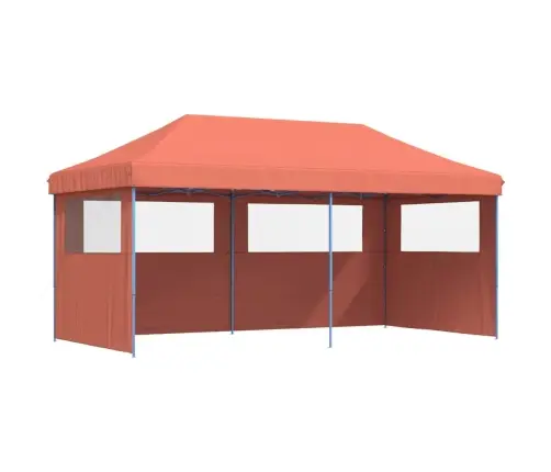 Saliekama Svinību Nojume, 3 Sānu Sienas, Sarkanbrūna Vidaxl