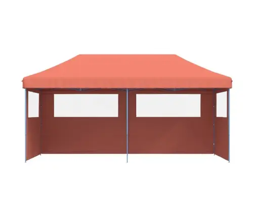 Saliekama Svinību Nojume, 3 Sānu Sienas, Sarkanbrūna Vidaxl