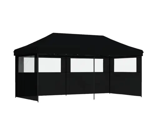 Kokkupandav Pop-Up Peotelk 3 Külgseinaga, Must