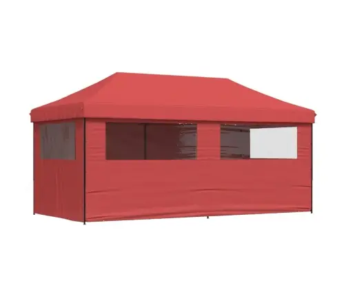 Kokkupandav Pop-Up Peotelk 4 Külgseinaga, Burgundia Punane