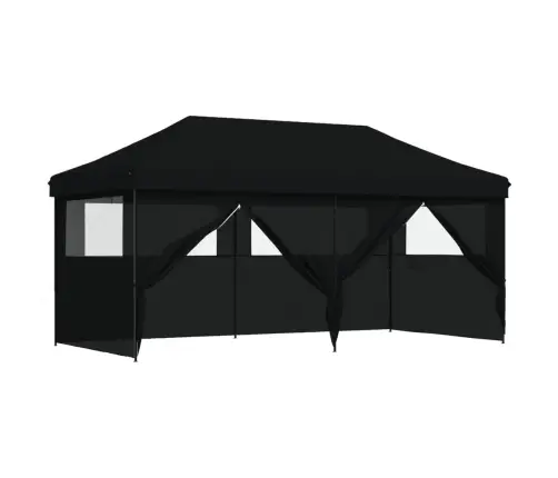 Saliekama Svinību Nojume, 4 Sānu Sienas, Melna Vidaxl