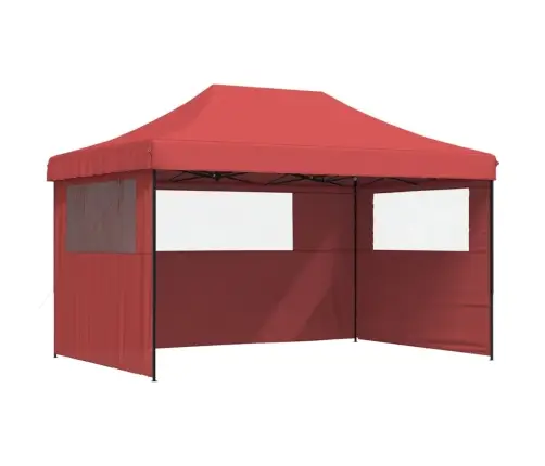 Išskleidžiama Proginė Palapinė Su 3 Šoninėmis Sienomis, Bordo