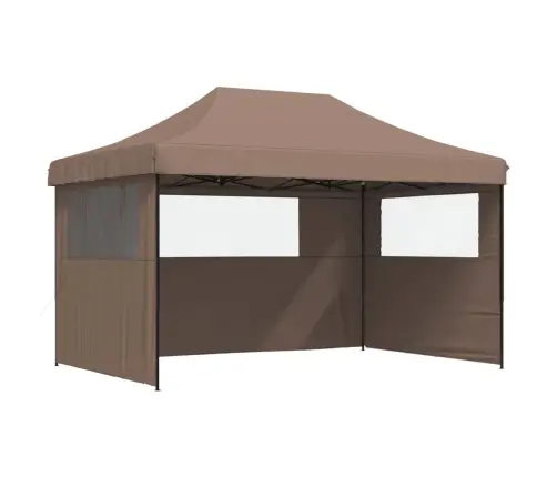 Saliekama Svinību Nojume, 3 Sānu Sienas, Brūna Vidaxl