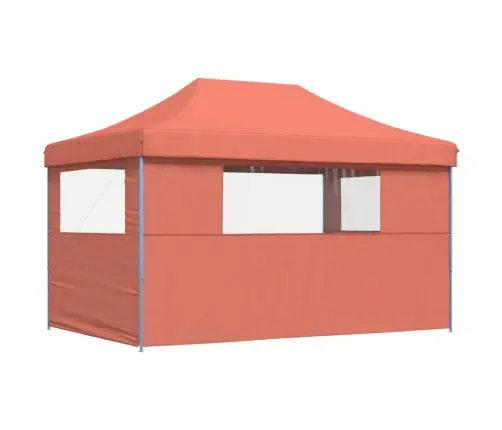 Saliekama Svinību Nojume, 3 Sānu Sienas, Sarkanbrūna Vidaxl