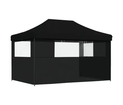 Kokkupandav Pop-Up Peotelk 3 Külgseinaga, Must