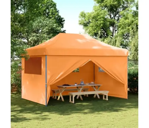 Saliekama Svinību Nojume, 4 Sānu Sienas, Oranža Vidaxl