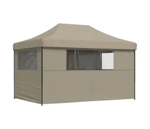 Saliekama Svinību Nojume, 4 Sānu Sienas, Pelēkbrūna Vidaxl