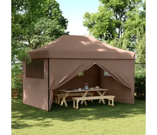 Saliekama Svinību Nojume, 4 Sānu Sienas, Brūna Vidaxl