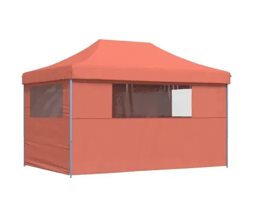 Saliekama Svinību Nojume, 4 Sānu Sienas, Sarkanbrūna Vidaxl