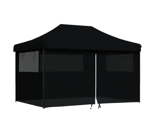 Kokkupandav Pop-Up Peotelk 4 Külgseinaga, Must