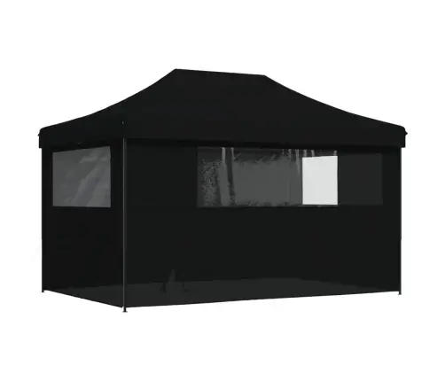 Kokkupandav Pop-Up Peotelk 4 Külgseinaga, Must