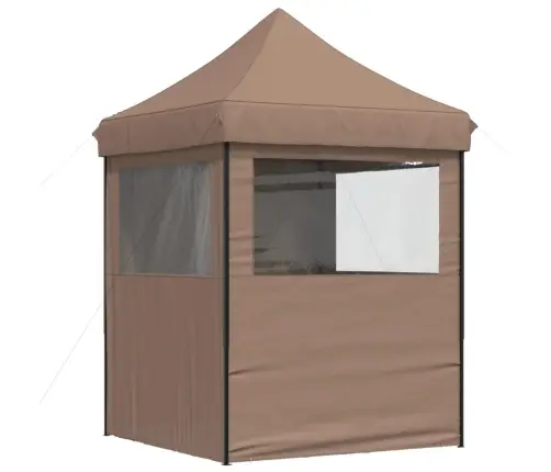 Kokkupandav Pop-Up Peotelk 4 Külgseinaga, Pruun