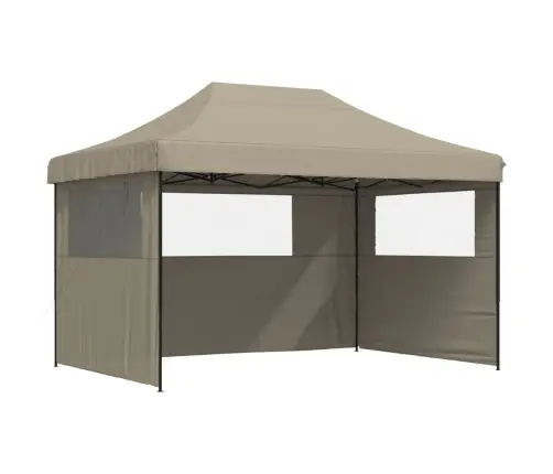 Saliekama Svinību Nojume, 3 Sānu Sienas, Pelēkbrūna Vidaxl