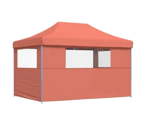 Saliekama Svinību Nojume, 3 Sānu Sienas, Sarkanbrūna Vidaxl