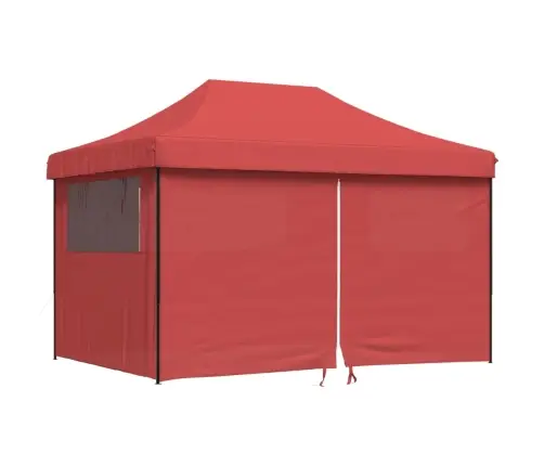 Išskleidžiama Proginė Palapinė Su 4 Šoninėmis Sienomis, Bordo