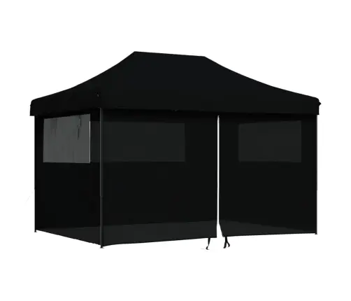 Kokkupandav Pop-Up Peotelk 4 Külgseinaga, Must