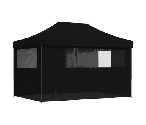 Kokkupandav Pop-Up Peotelk 4 Külgseinaga, Must