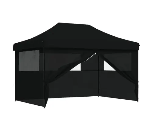Kokkupandav Pop-Up Peotelk 4 Külgseinaga, Must