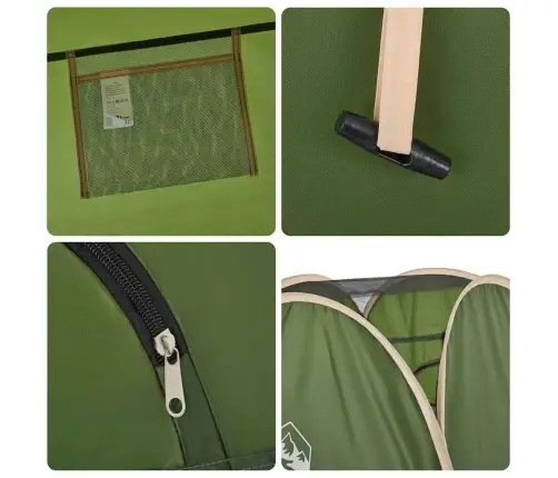 Pārģērbšanās Telts, Zaļa, Ūdensizturīga Vidaxl