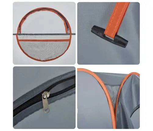 Pārģērbšanās Telts, Pelēka, Oranža, Ūdensnecaurlaidīga Vidaxl