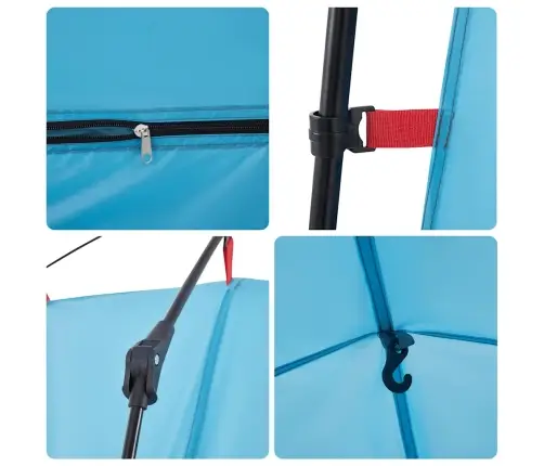 Pārģērbšanās Telts, Zila, Ūdensnecaurlaidīga Vidaxl