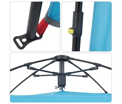 Pārģērbšanās Telts, Zila, Ūdensnecaurlaidīga Vidaxl