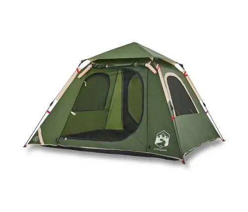 Kempinga Telts 4 Personām, Kupola Forma, Zaļa Vidaxl