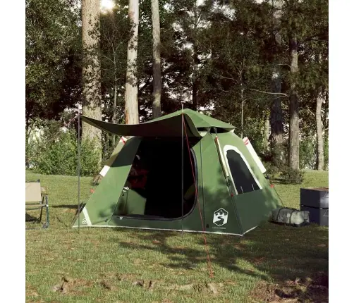 Kempinga Telts 4 Personām, Kupola Forma, Zaļa Vidaxl