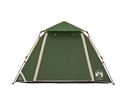 Kempinga Telts 4 Personām, Kupola Forma, Zaļa Vidaxl